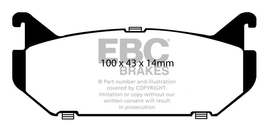 EBC Brakes Mazda Cronos 2.0 91-98 Remblokken achterzijde