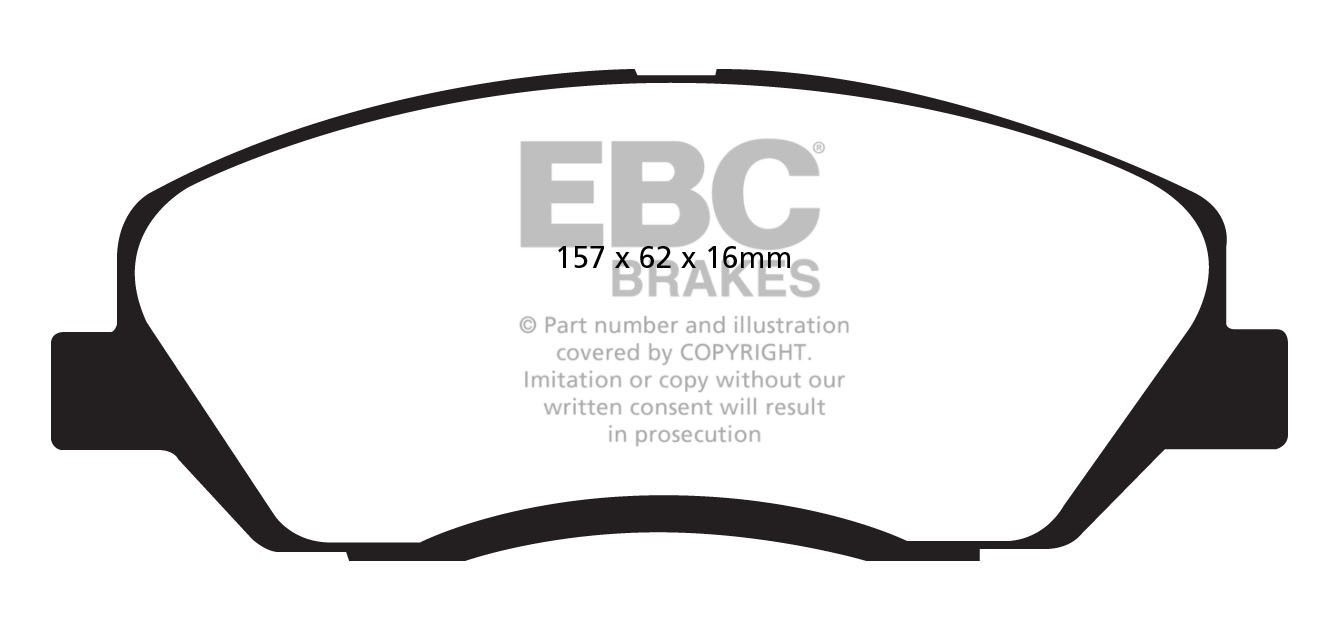 EBC Brakes HYUNDAI Santa Fe 2.0 TD 2009-.. Remblokken voorzijde