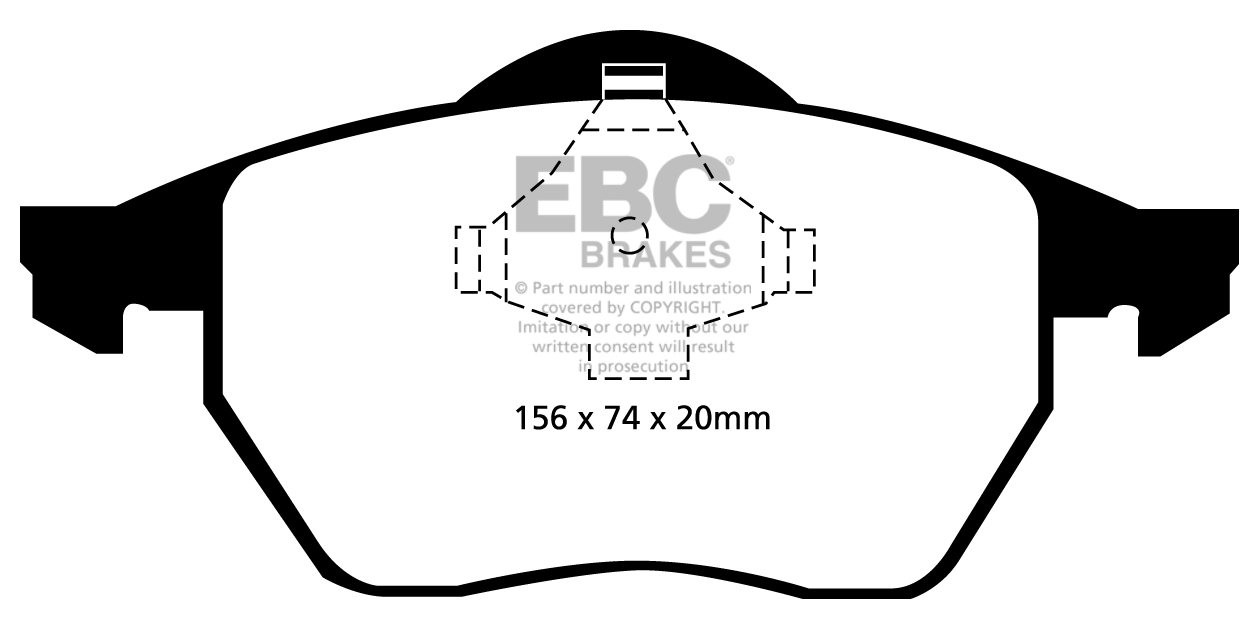 EBC Brakes VW Golf III 2.8 95-98 Remblokken voorzijde redstuff