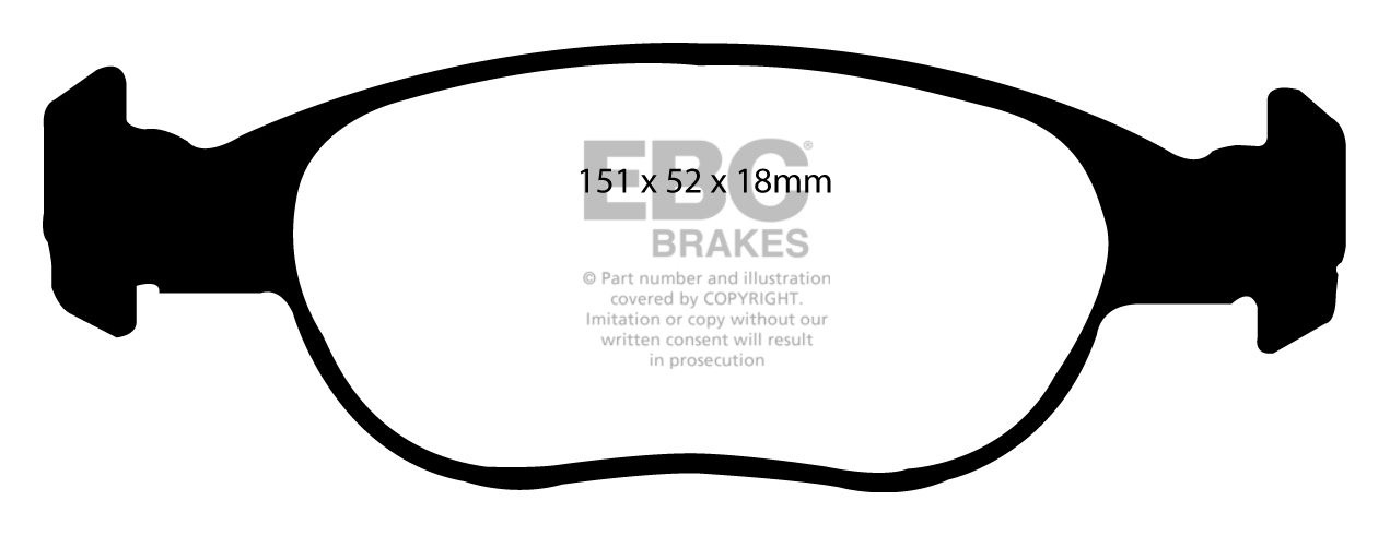 EBC Brakes VAUXHALL (OPEL) Firenza 1.6 71-72 Remblokken voorzijd