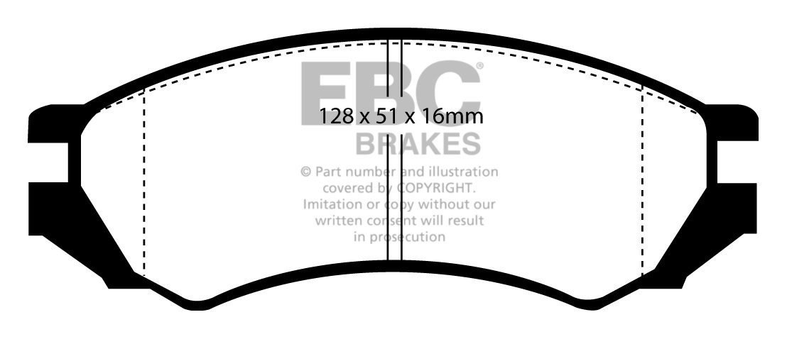 EBC Brakes NISSAN Primera 2.0 D (W10) 90-93 Remblokken voorzijde