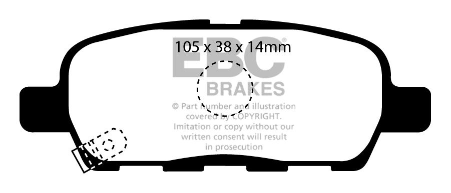 EBC Brakes NISSAN Qashqai 1.6 2006-.. Remblokken achterzijde