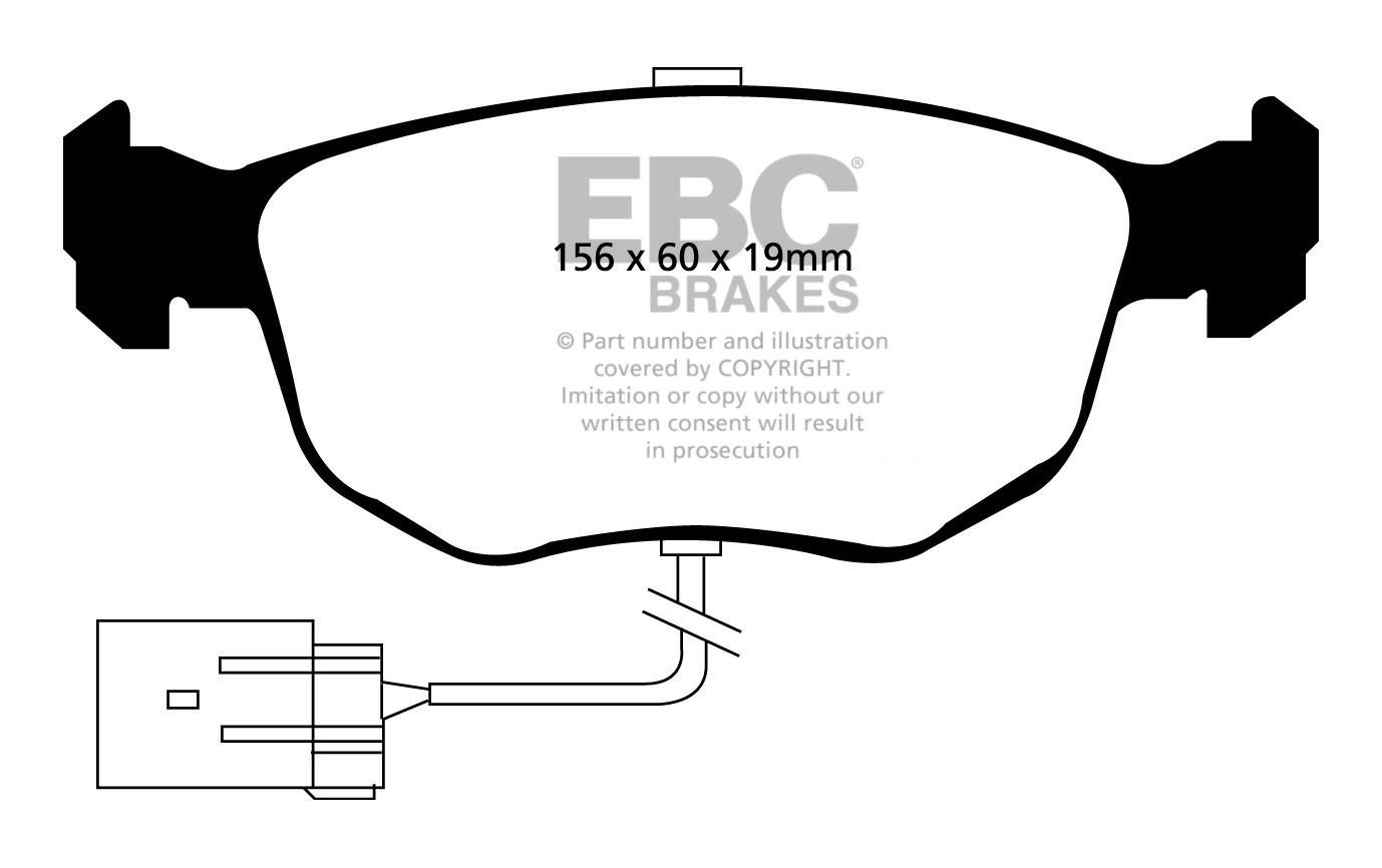 EBC Brakes FORD Escort Mk4/5/6 2.0 Turbo Cosworth 92-95 Remblokk