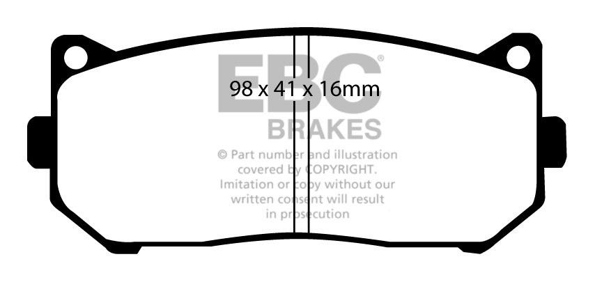 EBC Brakes KIA Clarus 1.8 99-2001 Remblokken achterzijde