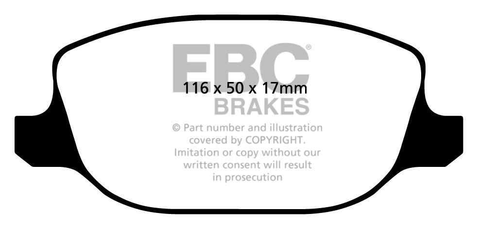 EBC Brakes LANCIA Thesis 3.0 2001-.. Remblokken achterzijde