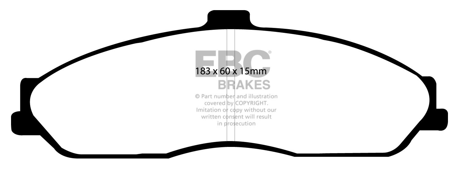 EBC Brakes PONTIAC GTO 6.0 2005-2006 Remblokken voorzijde yellow
