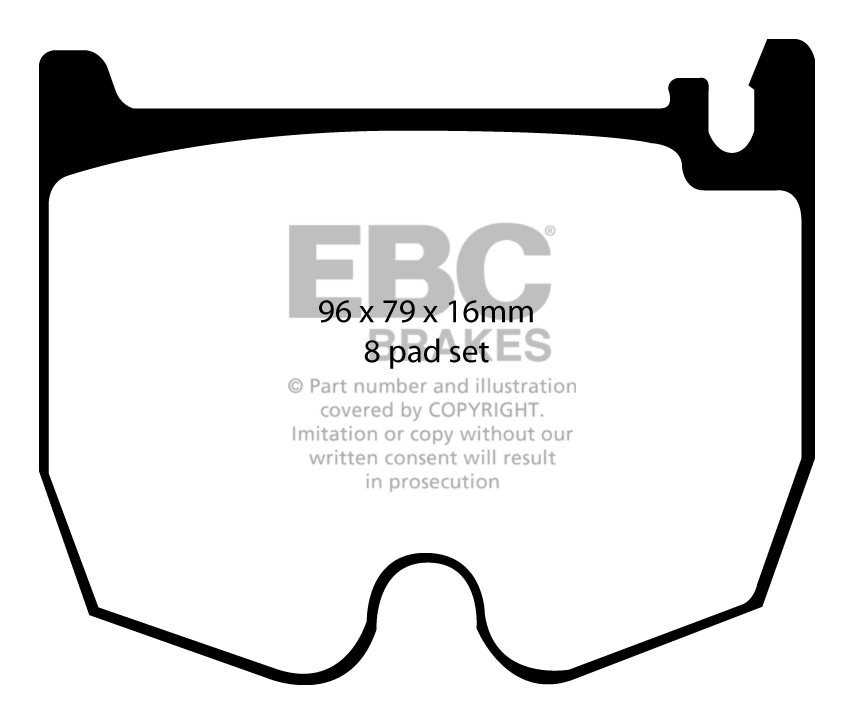 EBC Brakes MERCEDES SL-Class (R230) SL600 2003-2007 Remblokken v