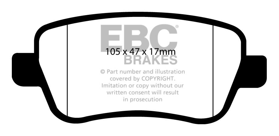 EBC Brakes FIAT Croma 1.8 2005-.. Remblokken achterzijde greenst