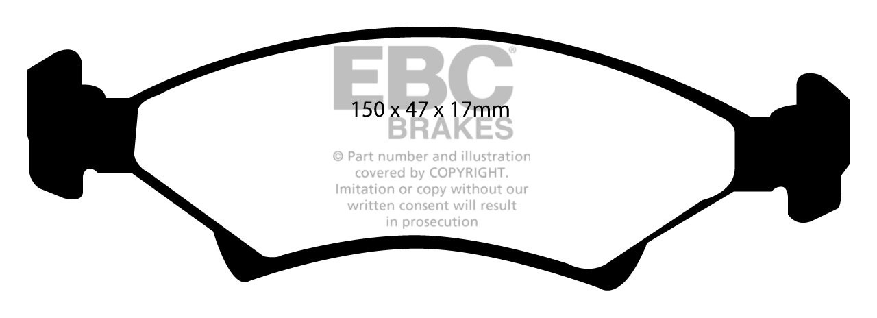 EBC Brakes AC Cobra 7.0 64-66 Remblokken achterzijde