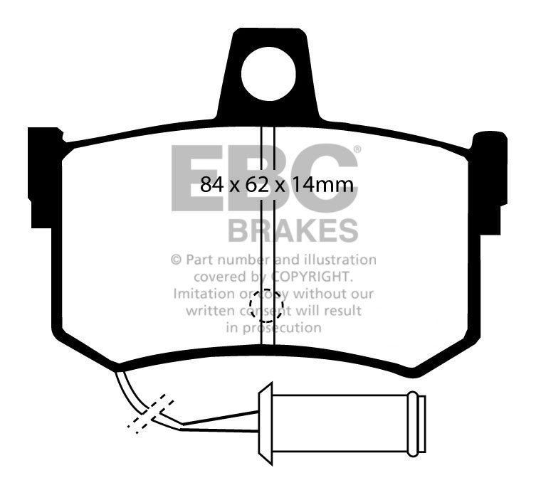 EBC Brakes ROVER 800 2.5 TD 92-2000 Remblokken achterzijde