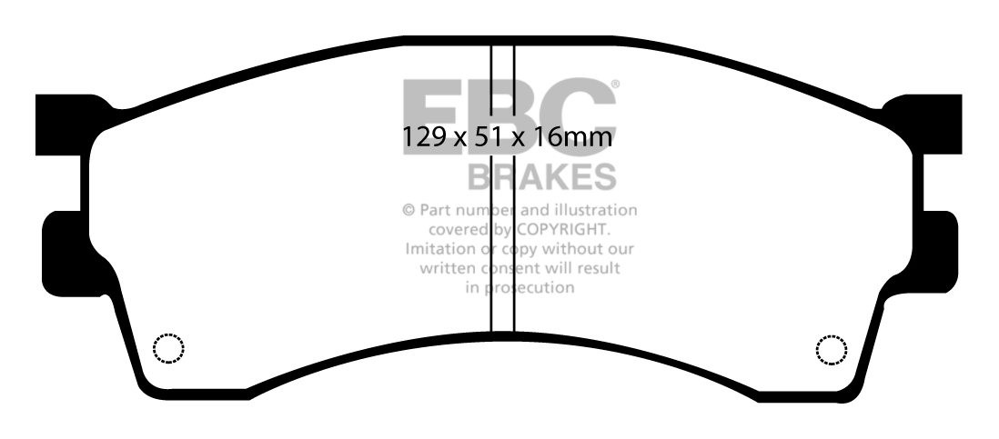EBC Brakes KIA Clarus 2.0 99-2001 Remblokken voorzijde