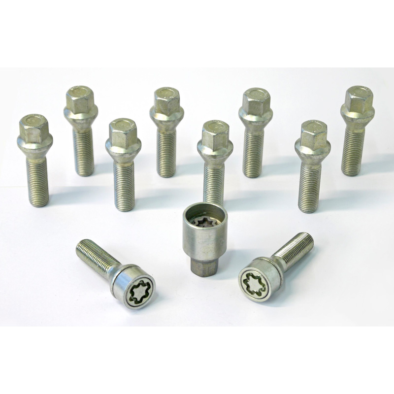 H&R Wielboutenset konisch M14x1.50 - Lengte 50mm - 10 stuks - incl. wielsloten