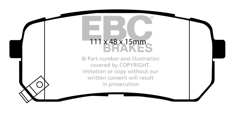EBC Brakes HYUNDAI iX55 3.8 2008-2009 Remblokken achterzijde