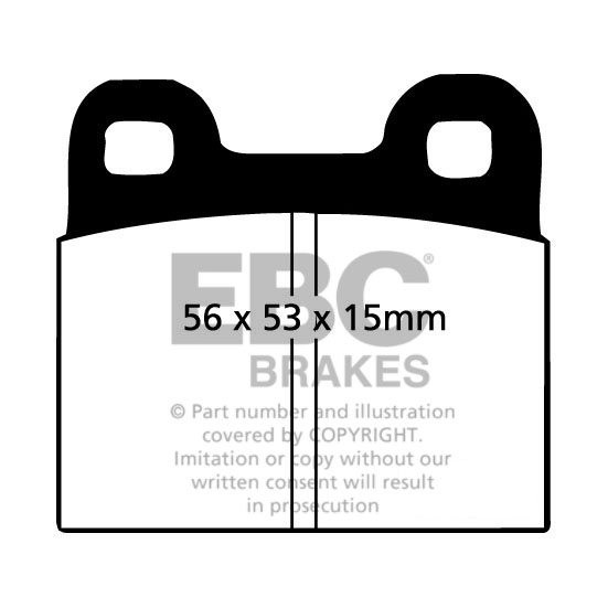 EBC Brakes BMW 528 2.8 (E12) 77-78 Remblokken achterzijde greens