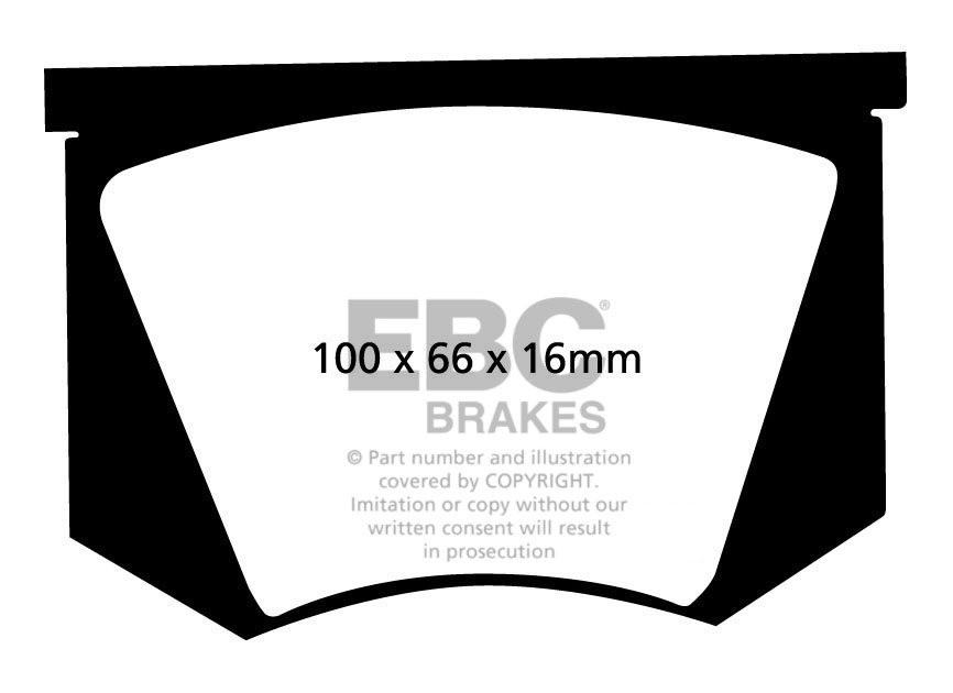 EBC Brakes AC Cobra 7.0 64-66 Remblokken achterzijde yellowstuff