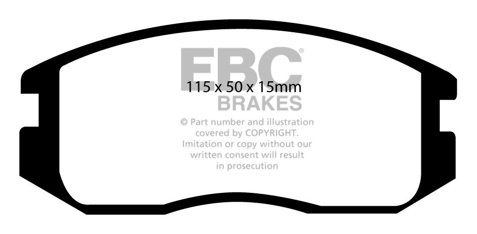 EBC Brakes MITSUBISHI Lancer 1.5 12v (C62A) 90-93 Remblokken voo