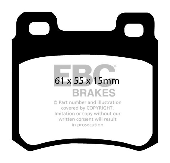 EBC Brakes MERCEDES C-Class (W202) C250 D 93-96 Remblokken achte