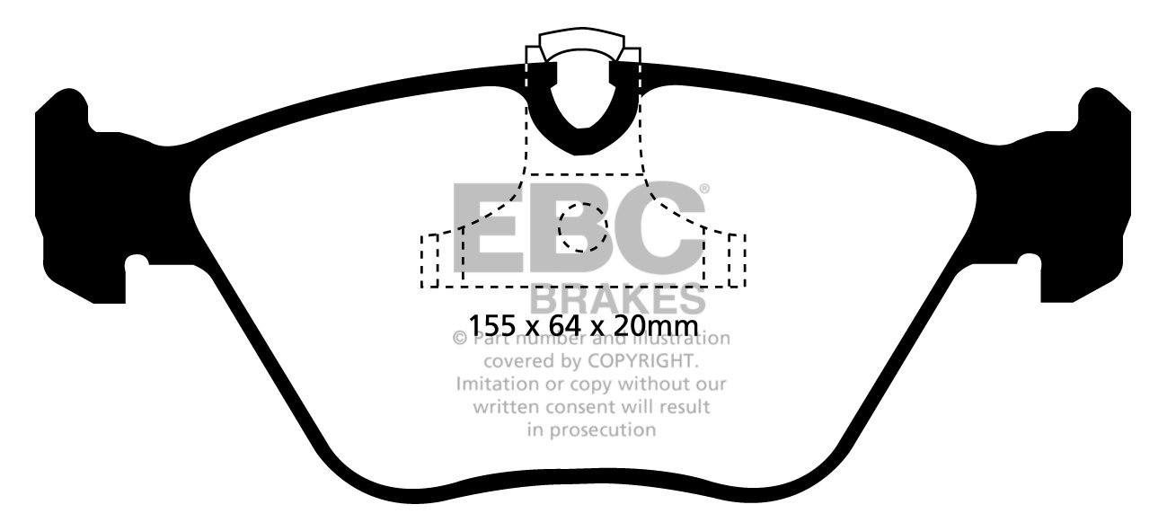 EBC Brakes ROVER 75 4.6 2004-2005 Remblokken voorzijde redstuff