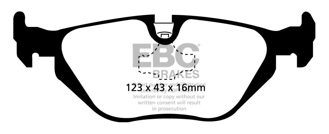 EBC Brakes WEISMANN MF 25 2.5 93-2000 Remblokken achterzijde red