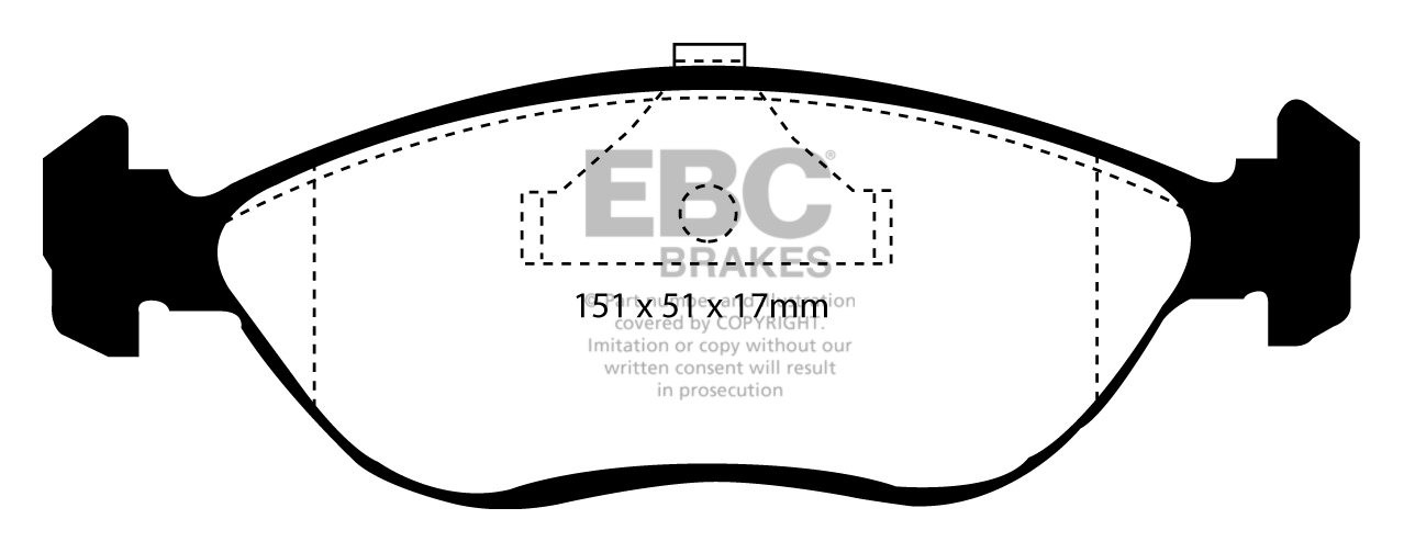 EBC Brakes VOLVO 460 1.7 (ABS) 88-92 Remblokken voorzijde