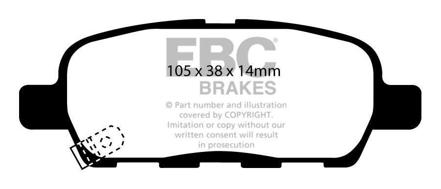 EBC Brakes NISSAN Skyline (V36) 2.5 (V36) 2006-.. Remblokken ach