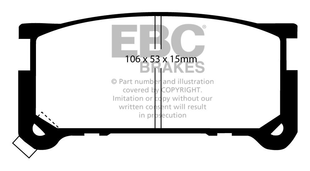 EBC Brakes SUBARU Series 1/2/L 1.6 (AF2) 84-86 Remblokken voorzi