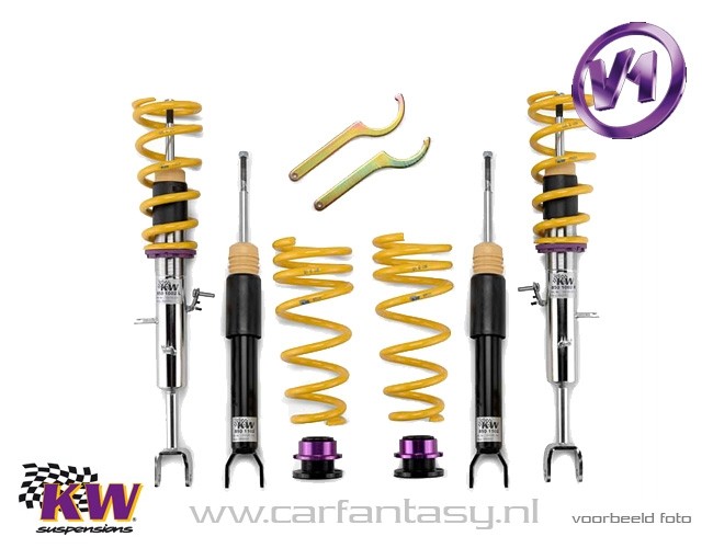 Schroefset KW V1 inox VW Golf VIII geen DDC (ook GTI), Multilink, 55mm klem, vanaf 1036kg