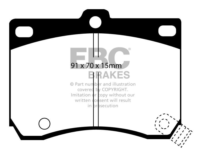EBC Brakes Mazda 323 1.8 Turbo 4WD (165) 90-94 Remblokken voorzi