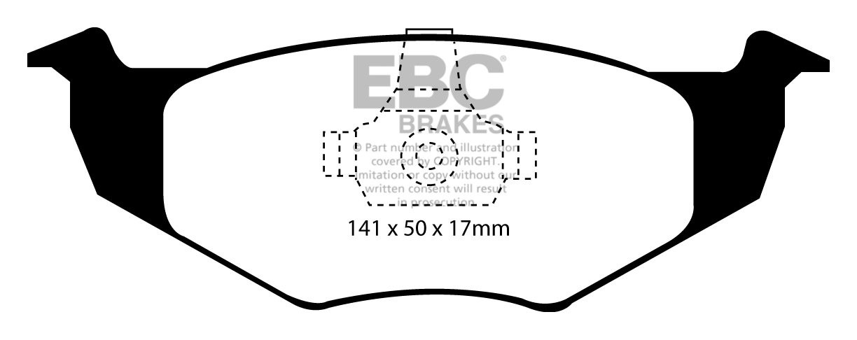 EBC Brakes SEAT Arosa 1.4 (ABS) 97-2004 Remblokken voorzijde gre