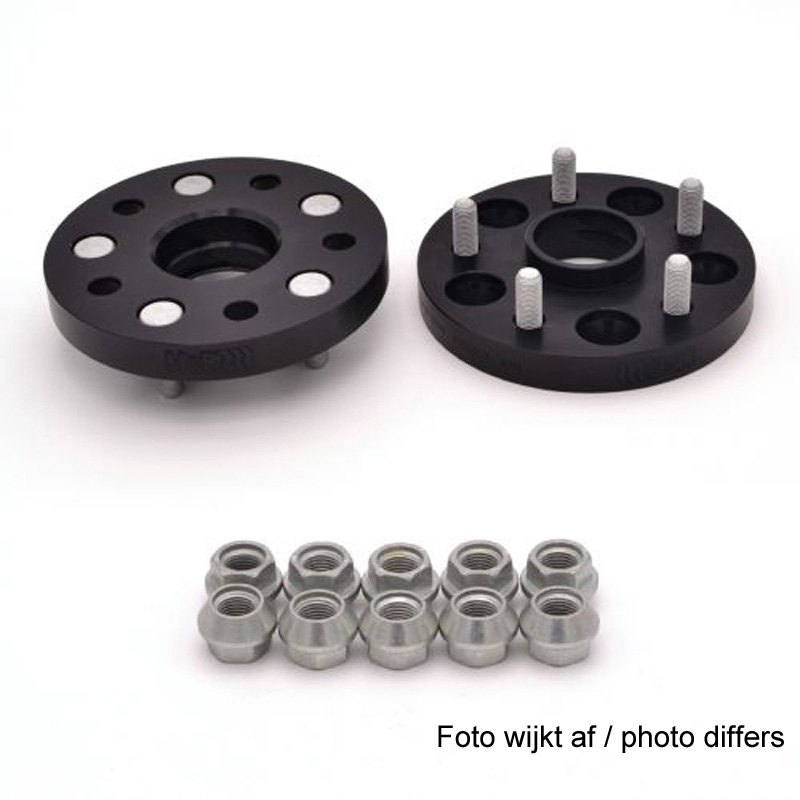 H&R Spoorverbreders 25mm 5x108 - Naaf 63,3mm - Boutmaat M12x1,5 -   Ford/Jaguar/Volvo - Zwart