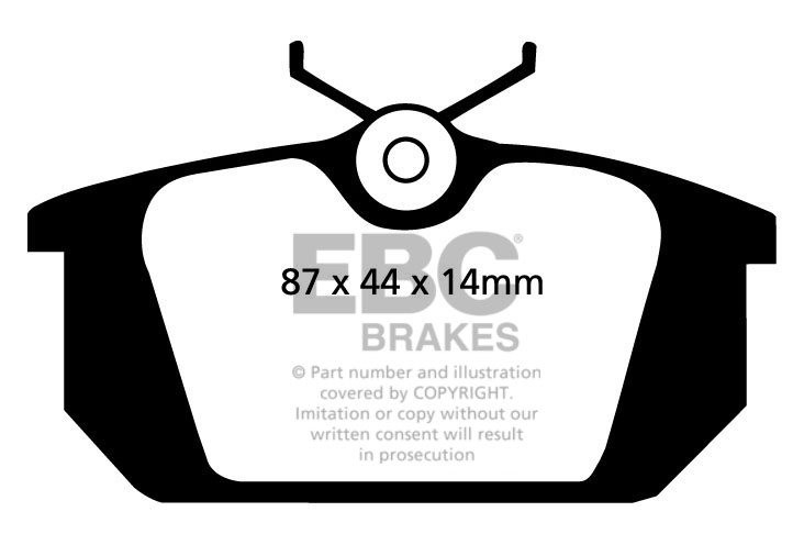 EBC Brakes FIAT Barchetta 1.8 1995 Remblokken achterzijde