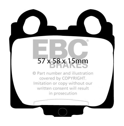 EBC Brakes LEXUS GS430 4.3 2000-2005 Remblokken achterzijde yell