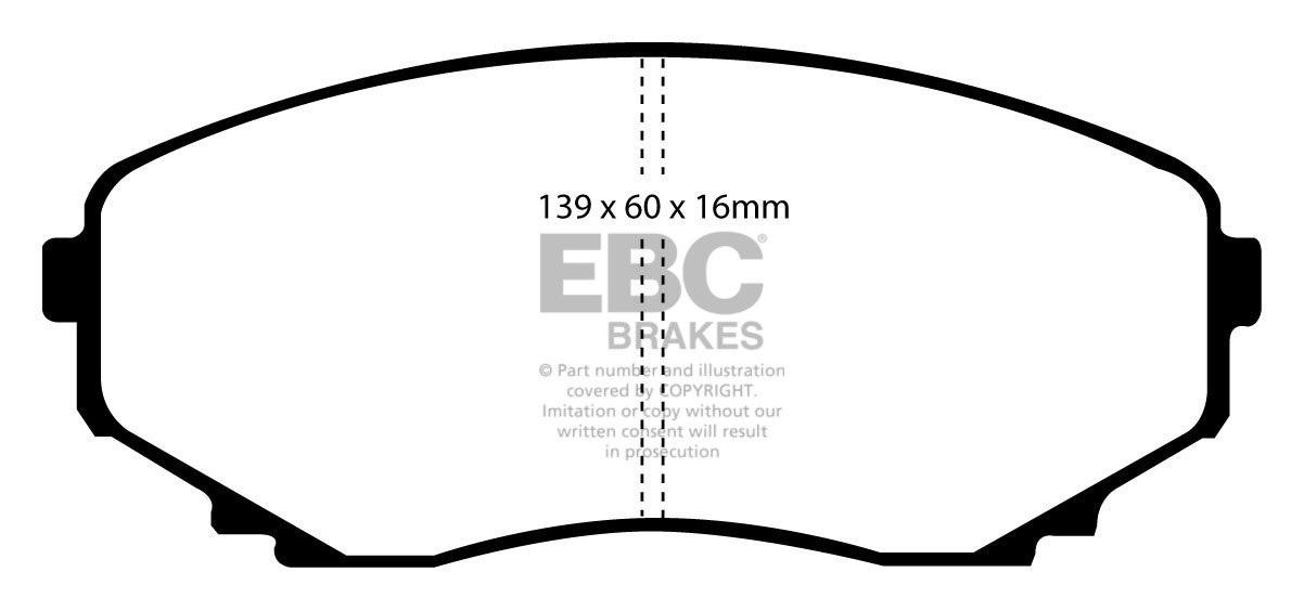 EBC Brakes Mazda MPV 2.0 99-2001 Remblokken voorzijde