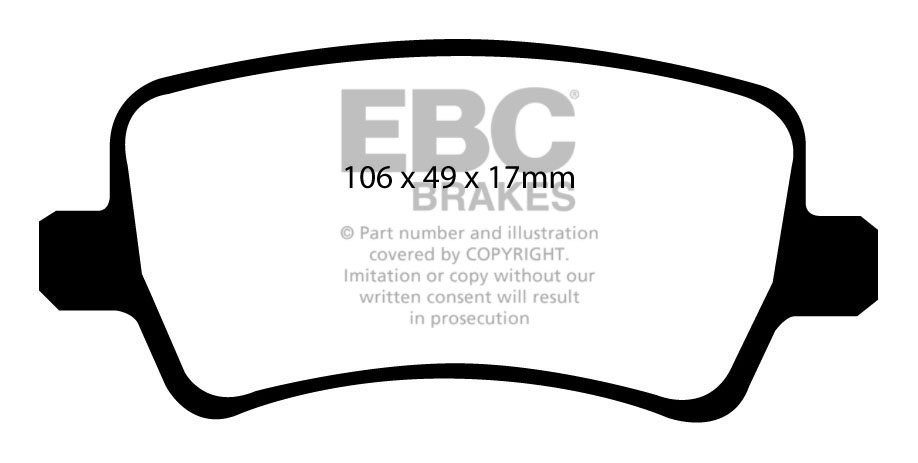 EBC Brakes VOLVO S60 1.6 TD 2010-.. Remblokken achterzijde green