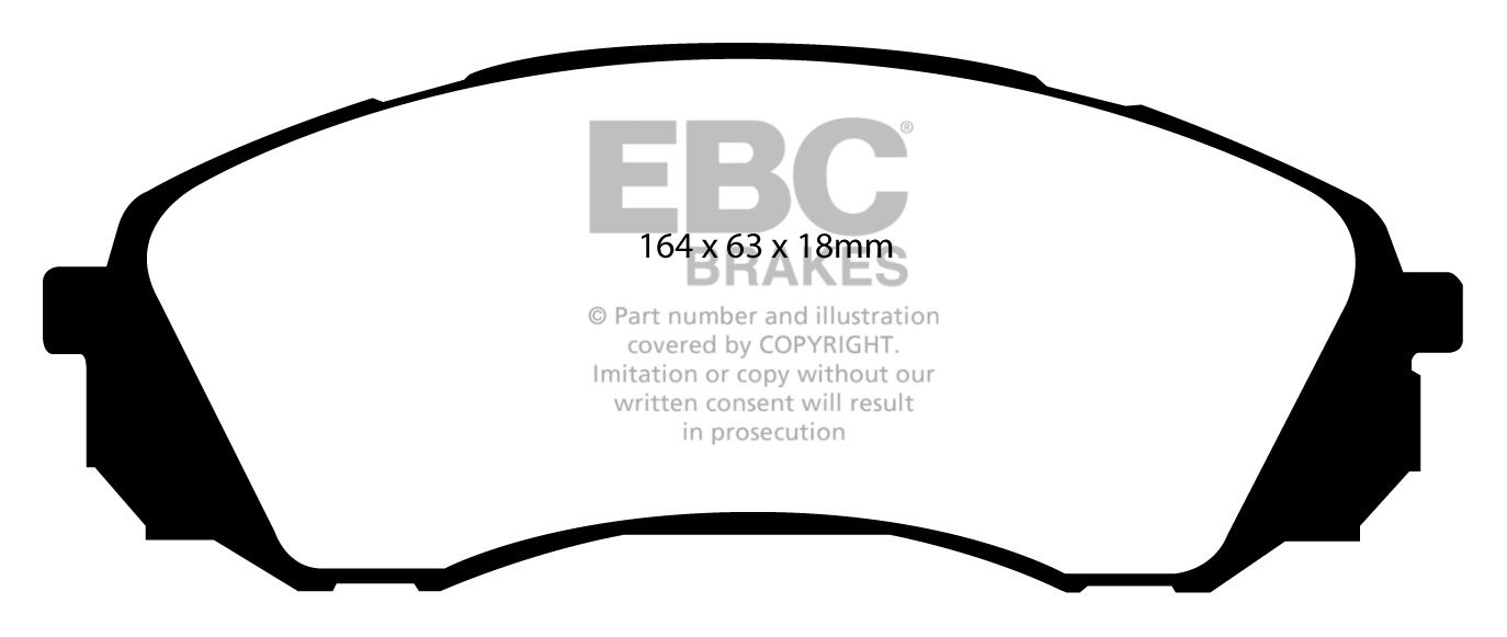 EBC Brakes KIA Carnival 2.2 TD 2010-.. Remblokken voorzijde gree