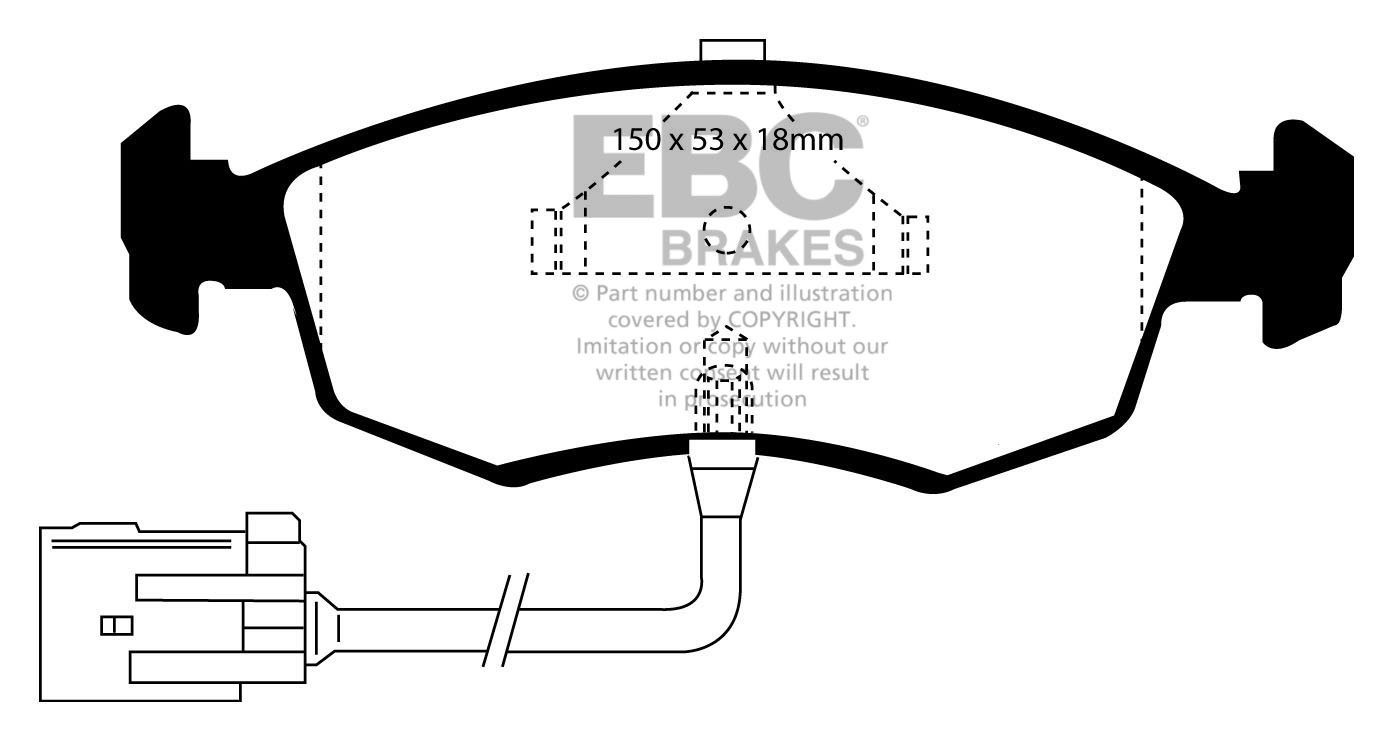 EBC Brakes FORD Granada 2.5 TD 92-94 Remblokken voorzijde