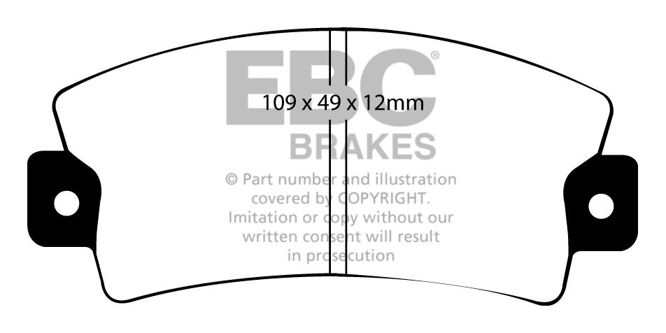 EBC Brakes FIAT 130 2.9 69-70 Remblokken achterzijde