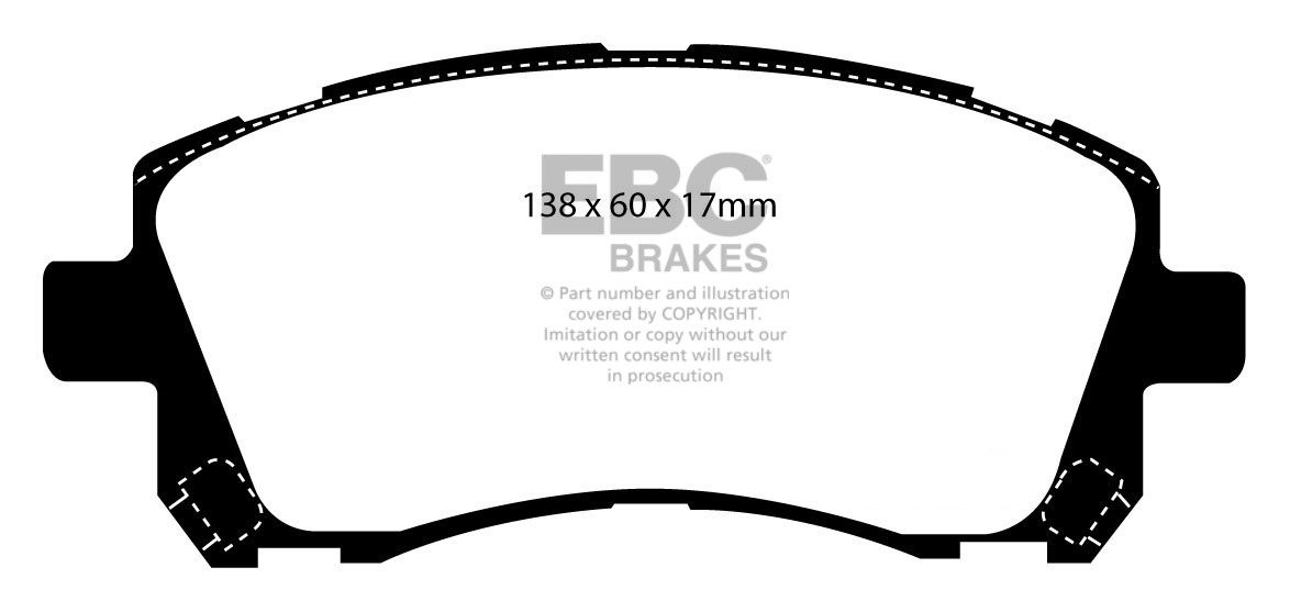 EBC Brakes SUBARU Impreza 2.0 Sport 98-2002 Remblokken voorzijde