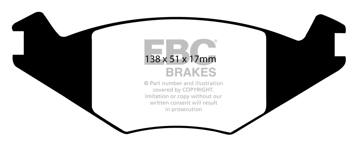 EBC Brakes VW Polo 86C 1.3 D 85-90 Remblokken voorzijde greenstu