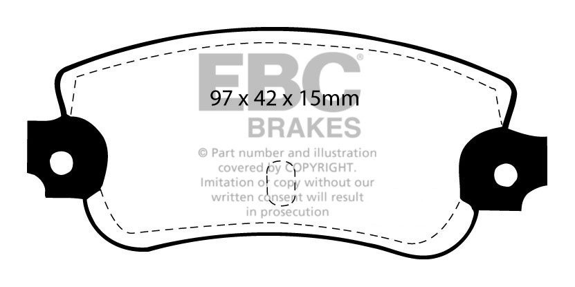 EBC Brakes CHRYSLER (EU) 180 1.8 72-79 Remblokken achterzijde