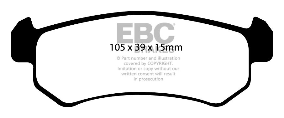 EBC Brakes DAEWOO Nubira 1.6 2003-2005 Remblokken achterzijde