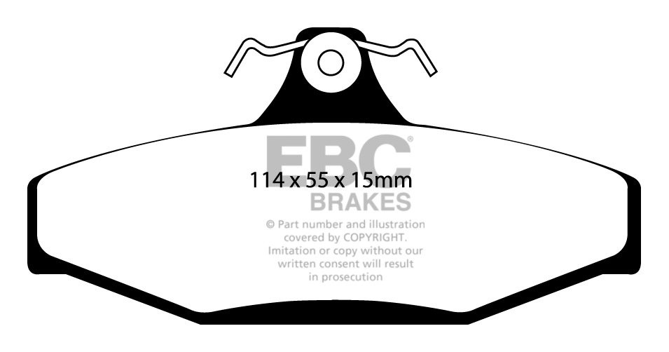 EBC Brakes DAEWOO Musso 2.9 TD 99-2000 Remblokken achterzijde