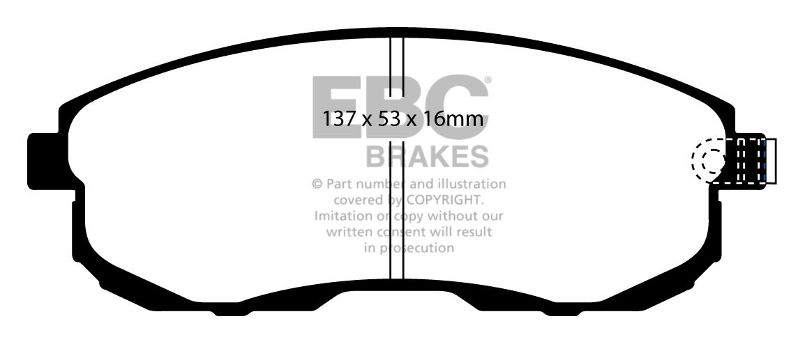 EBC Brakes NISSAN Tiida 1.5 2007-.. Remblokken voorzijde