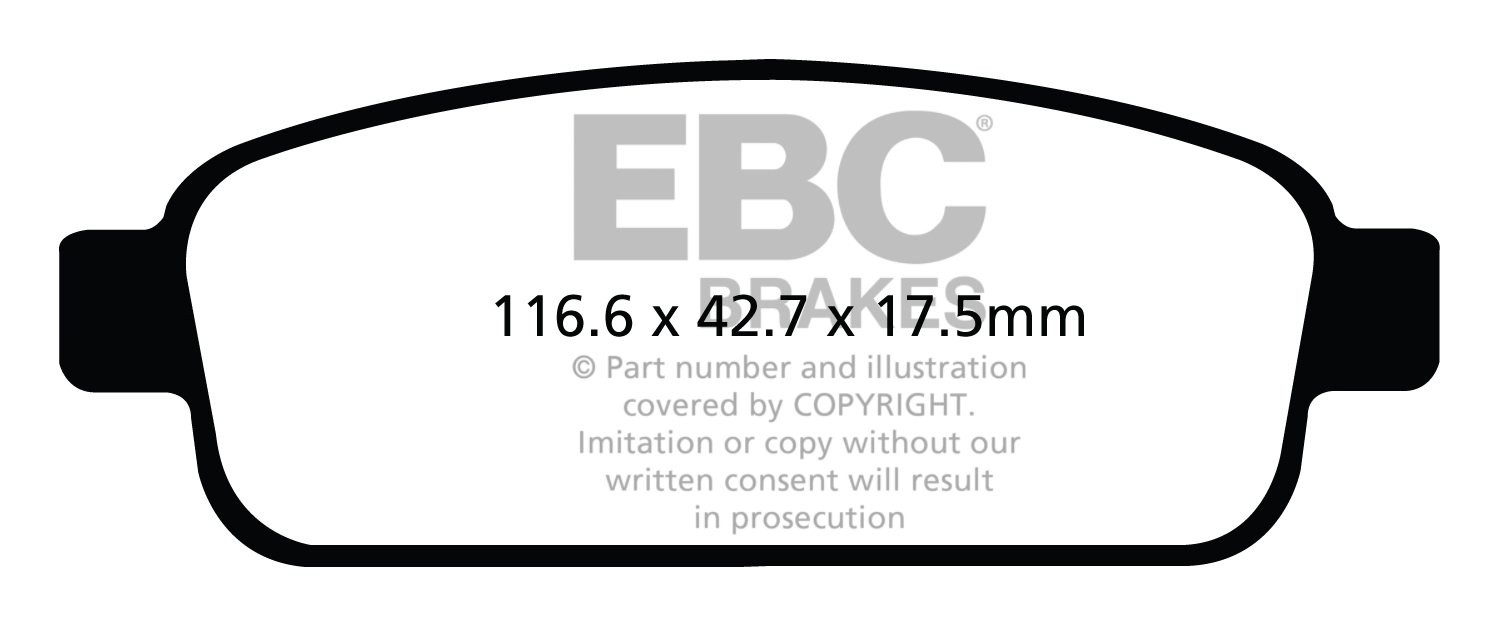 EBC Brakes CHEVROLET Orlando 2.0 TD 2011-.. Remblokken achterzij