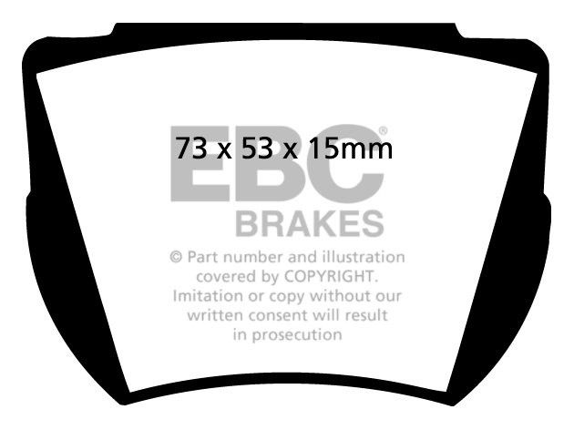 EBC Brakes FORD Cortina Mk1 1.5 GT 63-65 Remblokken voorzijde gr