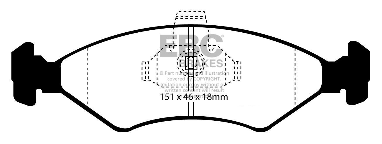 EBC Brakes FORD Puma 1.4 98-2000 Remblokken voorzijde greenstuff