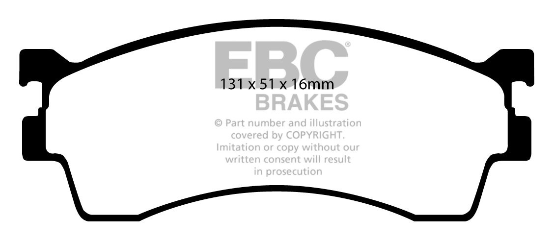EBC Brakes Mazda 626 2.0 (GF) 97-2002 Remblokken voorzijde