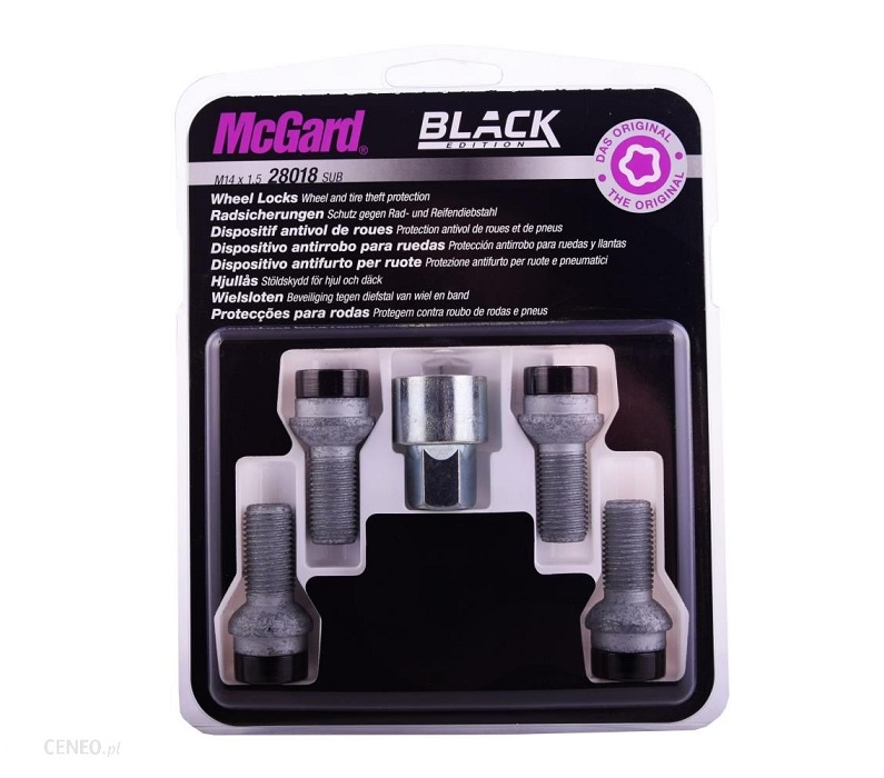 McGard Slotbouten zwart 14x1.5 26,7mm/17m bol