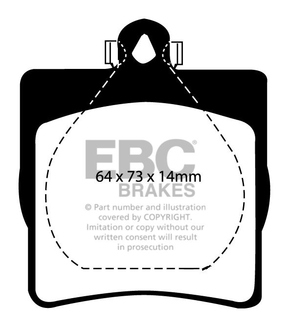 EBC Brakes MERCEDES C-Class (W202) C200 Station 97-2001 Remblokk