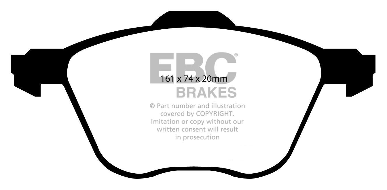 EBC Brakes VW Caravelle 2.8 (313mm Discs) 2000-2004 Remblokken v